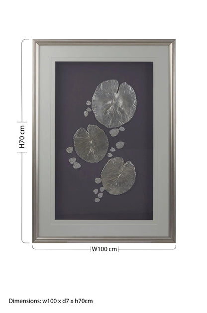Foundation Silver Leaf Design Framed Wall Art