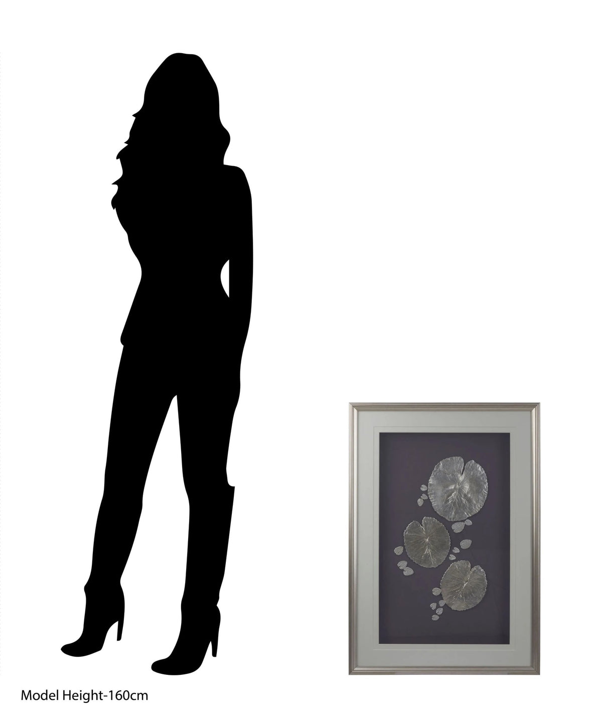 Foundation Silver Leaf Design Framed Wall Art