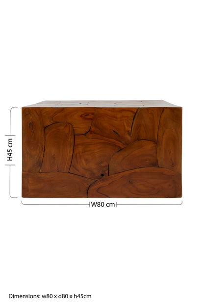 Teak Cuboid Coffee Table