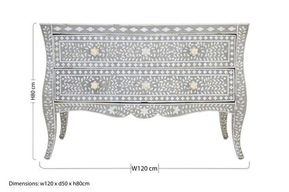 Unity Chest of 2 Drawers with Mother of Pearl Inlay