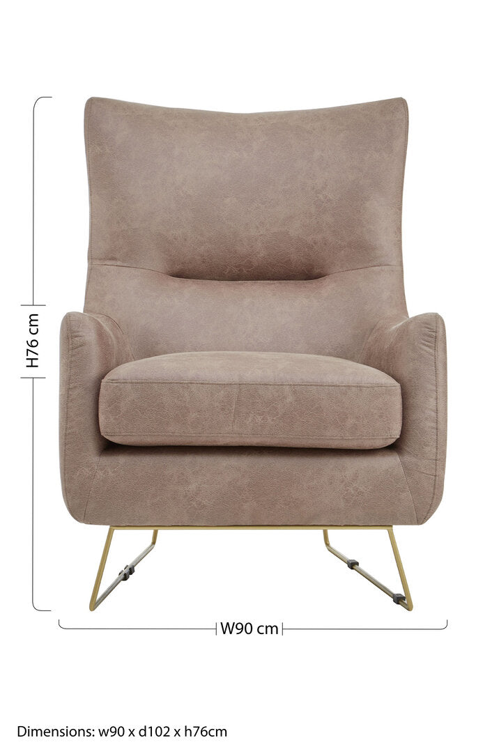 Arthur Brown faux leather Armchair