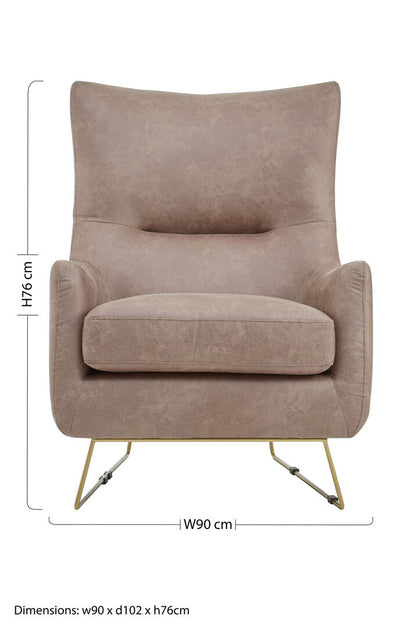 Arthur Brown faux leather Armchair