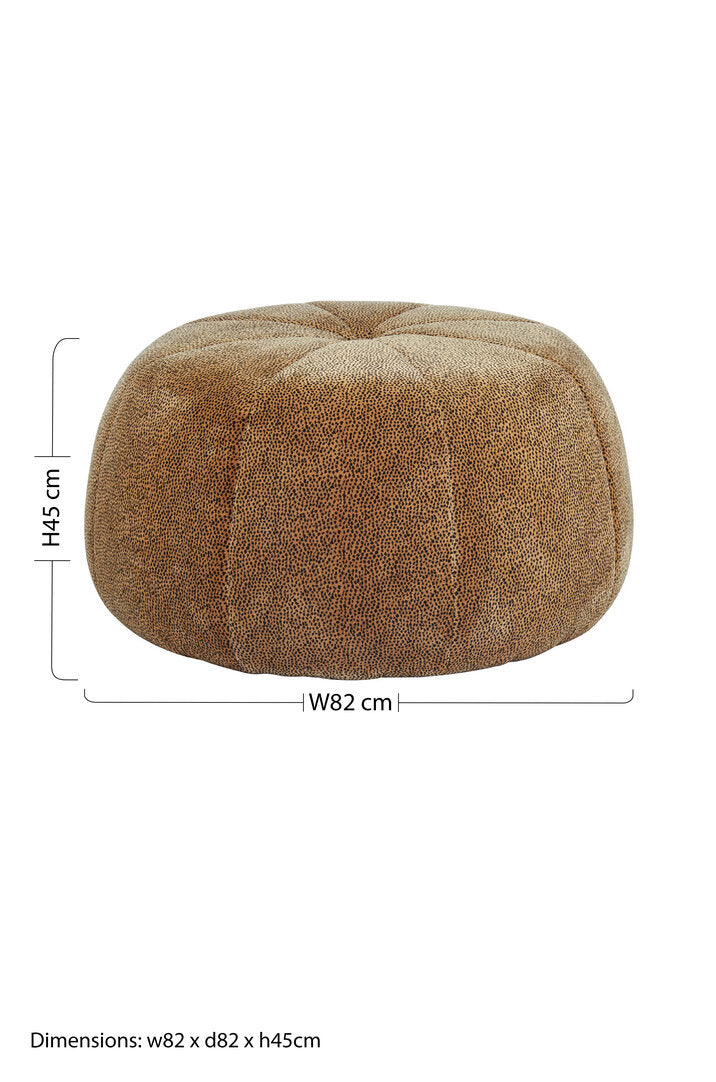 Tribeca Leopard Print Pouffe