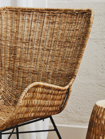 Celebes Curved Design Natural Rattan Chair