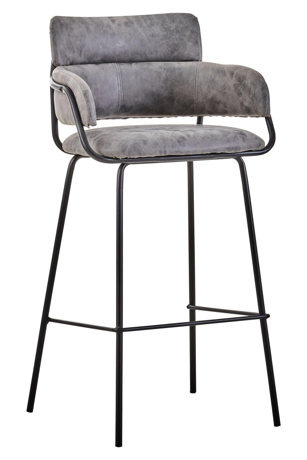 Tamsworth Grey Faux Leather Bar Chair