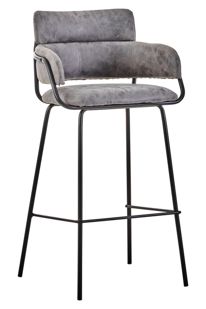 Tamsworth Grey Faux Leather Bar Chair