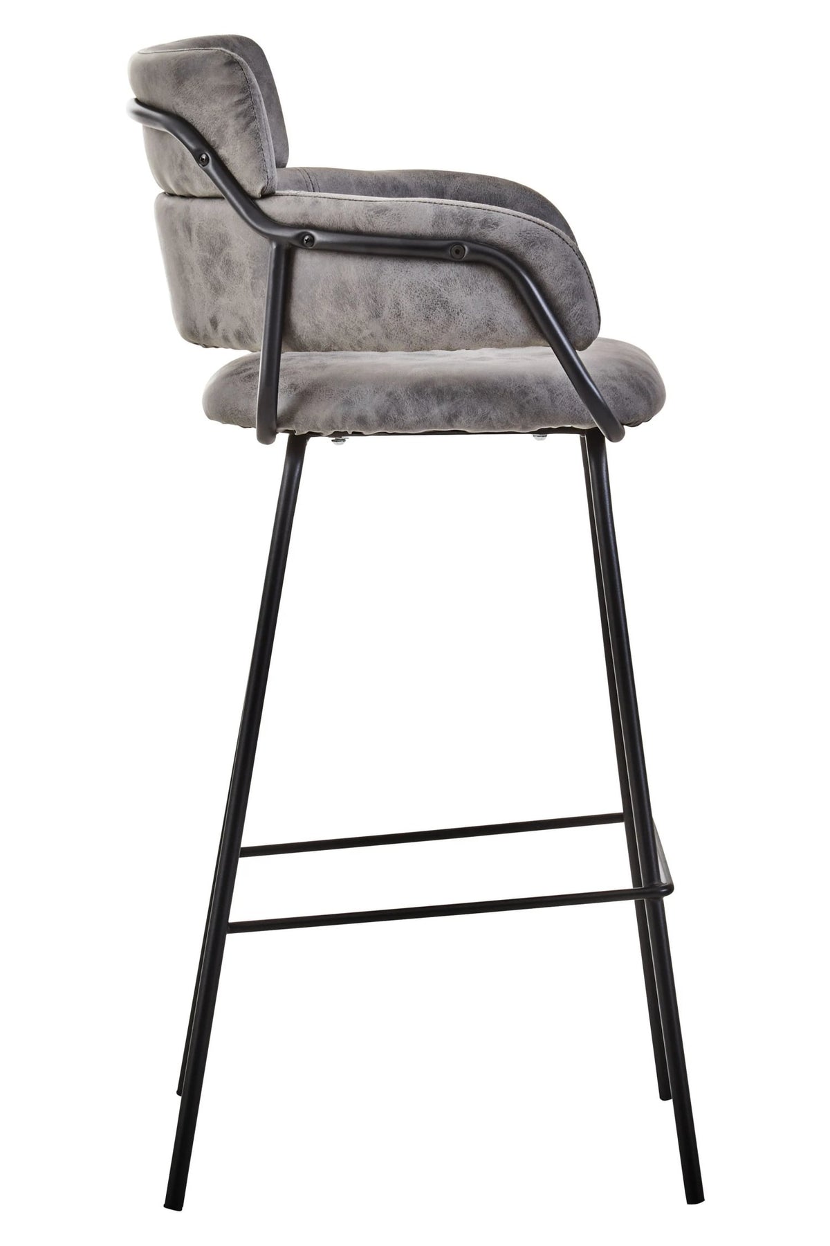 Tamsworth Grey Faux Leather Bar Chair