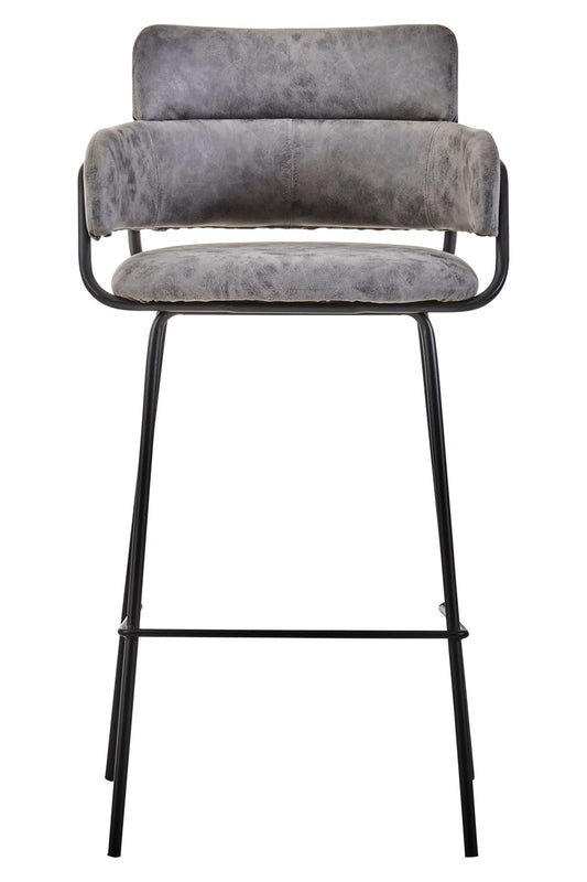 Tamsworth Grey Faux Leather Bar Chair