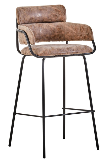Tamsworth Brown Faux Leather Bar Chair