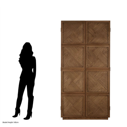 Cest Natural Oak Wood Tall Cabinet