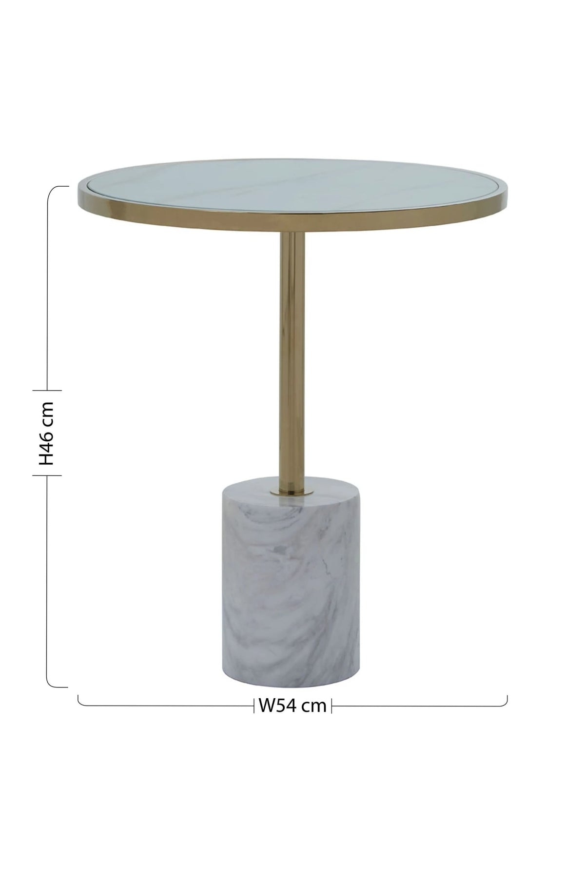 Lumina White Marble Round Side Table