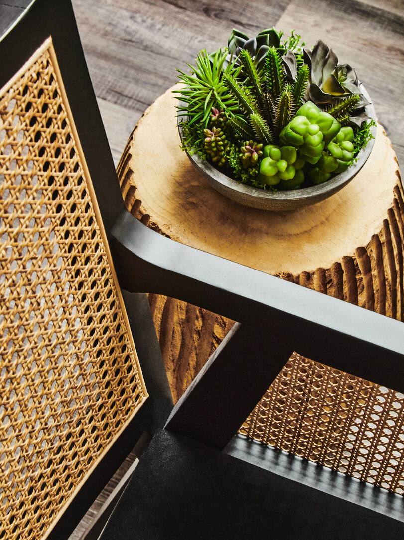 Via Rattan Chair with Black Frame