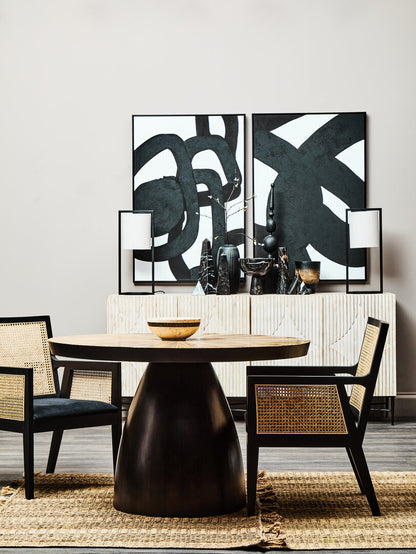Via Rattan Chair with Black Frame
