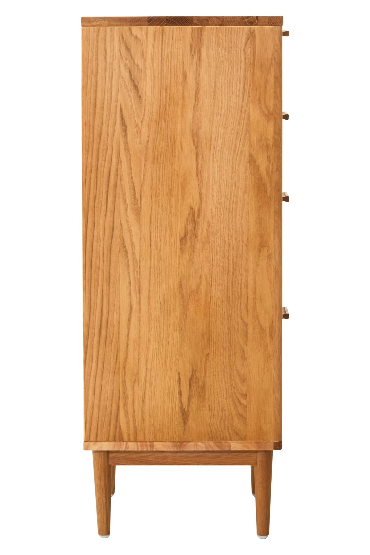 Bordeaux Rattan and Oak Wood Chest of Four Drawers