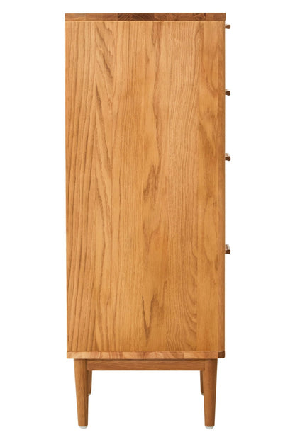 Bordeaux Rattan and Oak Wood Chest of Four Drawers