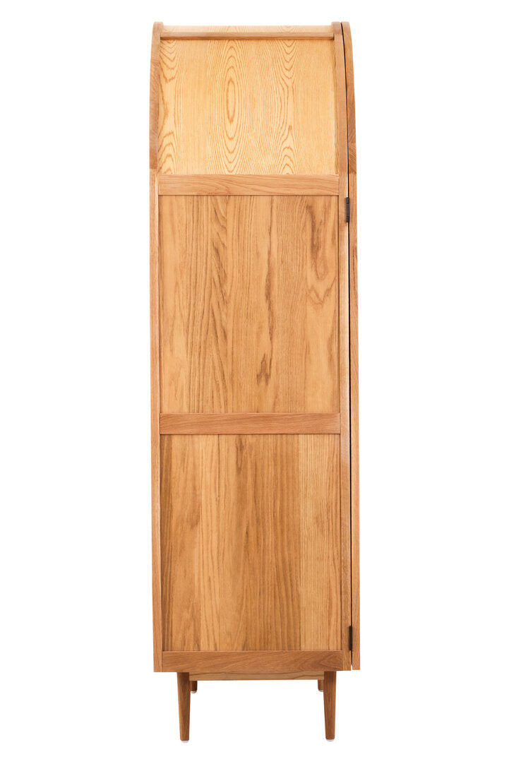 Bordeaux Rattan and Oak Wood 2 Door Wardrobe