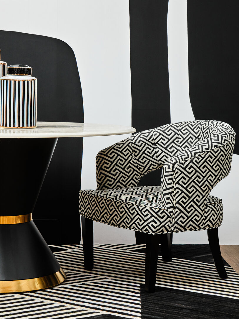 Mayfair Greek Key design Cutout Lounge Chair