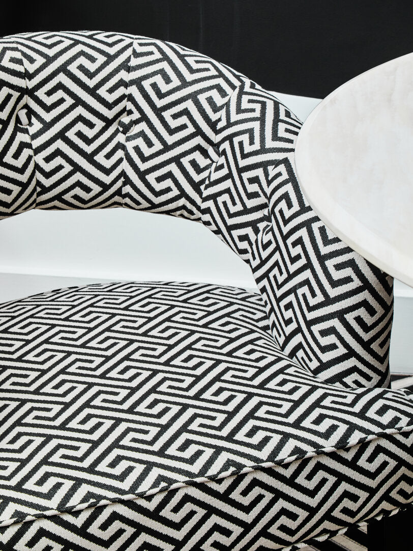 Mayfair Greek Key design Cutout Lounge Chair