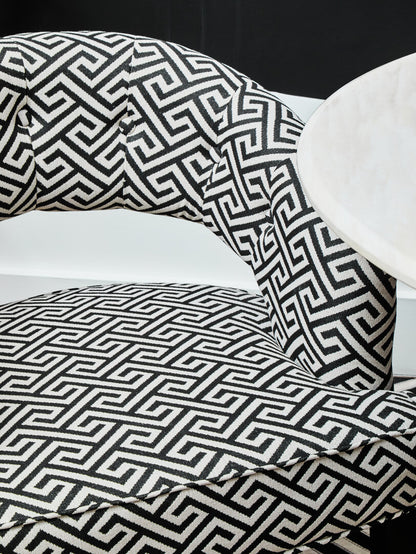 Mayfair Greek Key Design Cutout Lounge Chair