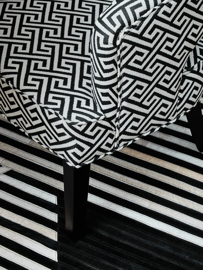 Mayfair Greek Key design Cutout Lounge Chair