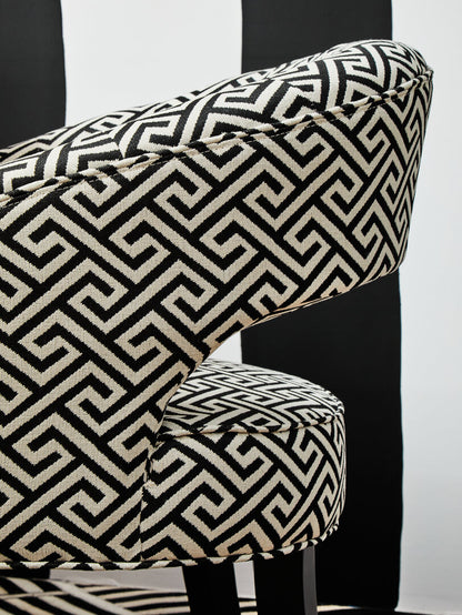 Mayfair Greek Key Design Cutout Lounge Chair