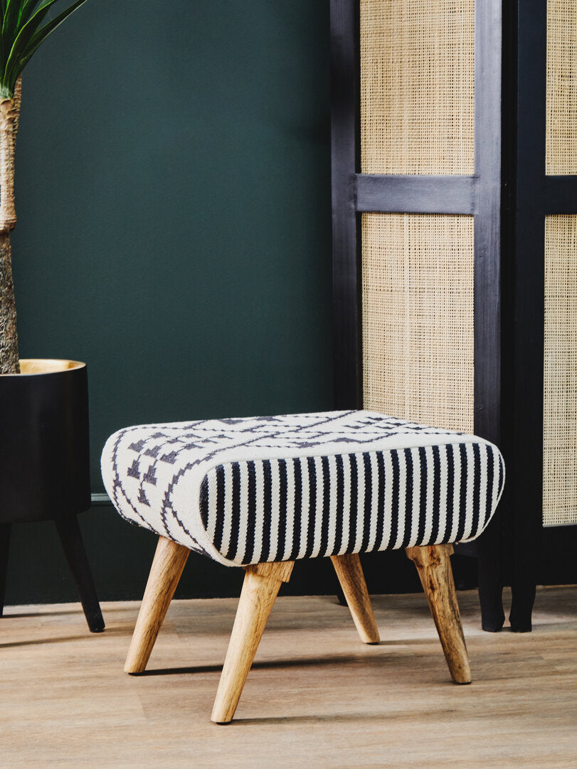 Serene Berber Style Footstool