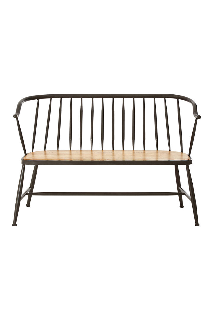 Nova Ash Wood And Metal Bench Chair