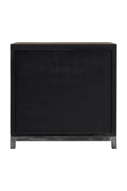 Oro Large Recycled Elm Wood 2 Door Cabinet