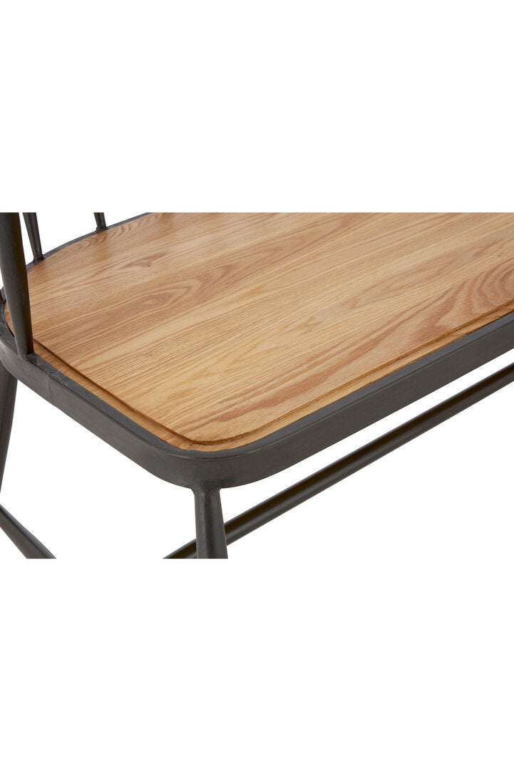 Nova Ash Wood And Metal Bench Chair