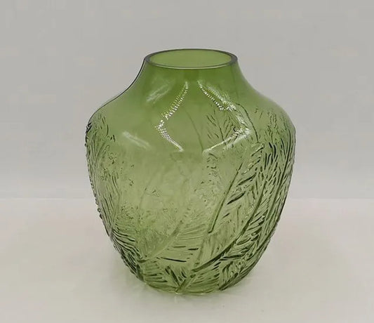 Verdelle Small Botanical Green Glass Vase