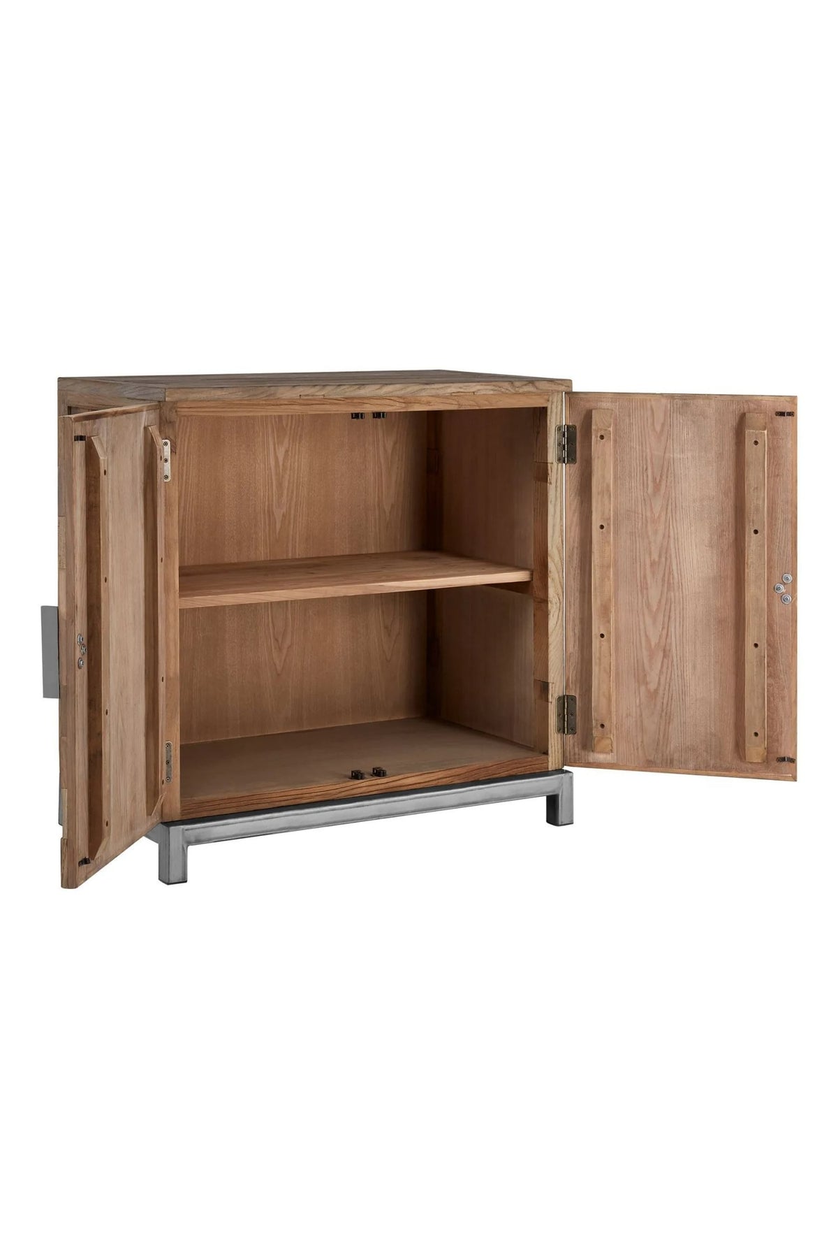 Oro Large Recycled Elm Wood 2 Door Cabinet