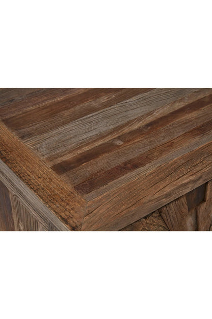 Oro Small Recycled Elm Wood 2 Door Cabinet