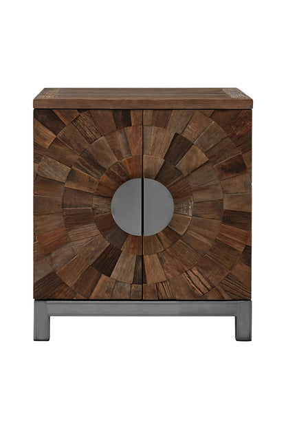 Oro Small Recycled Elm Wood 2 Door Cabinet