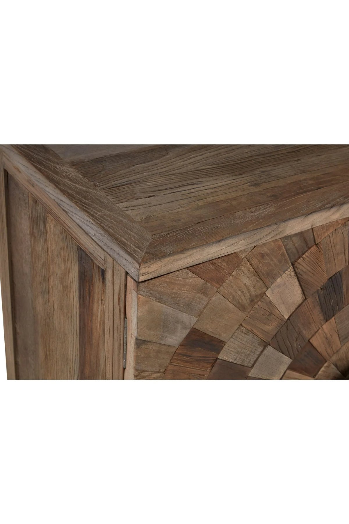 Oro Large Recycled Elm Wood 2 Door Cabinet