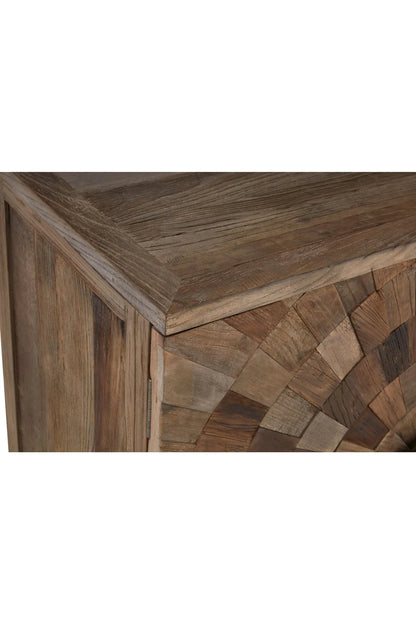 Oro Large Recycled Elm Wood 2 Door Cabinet
