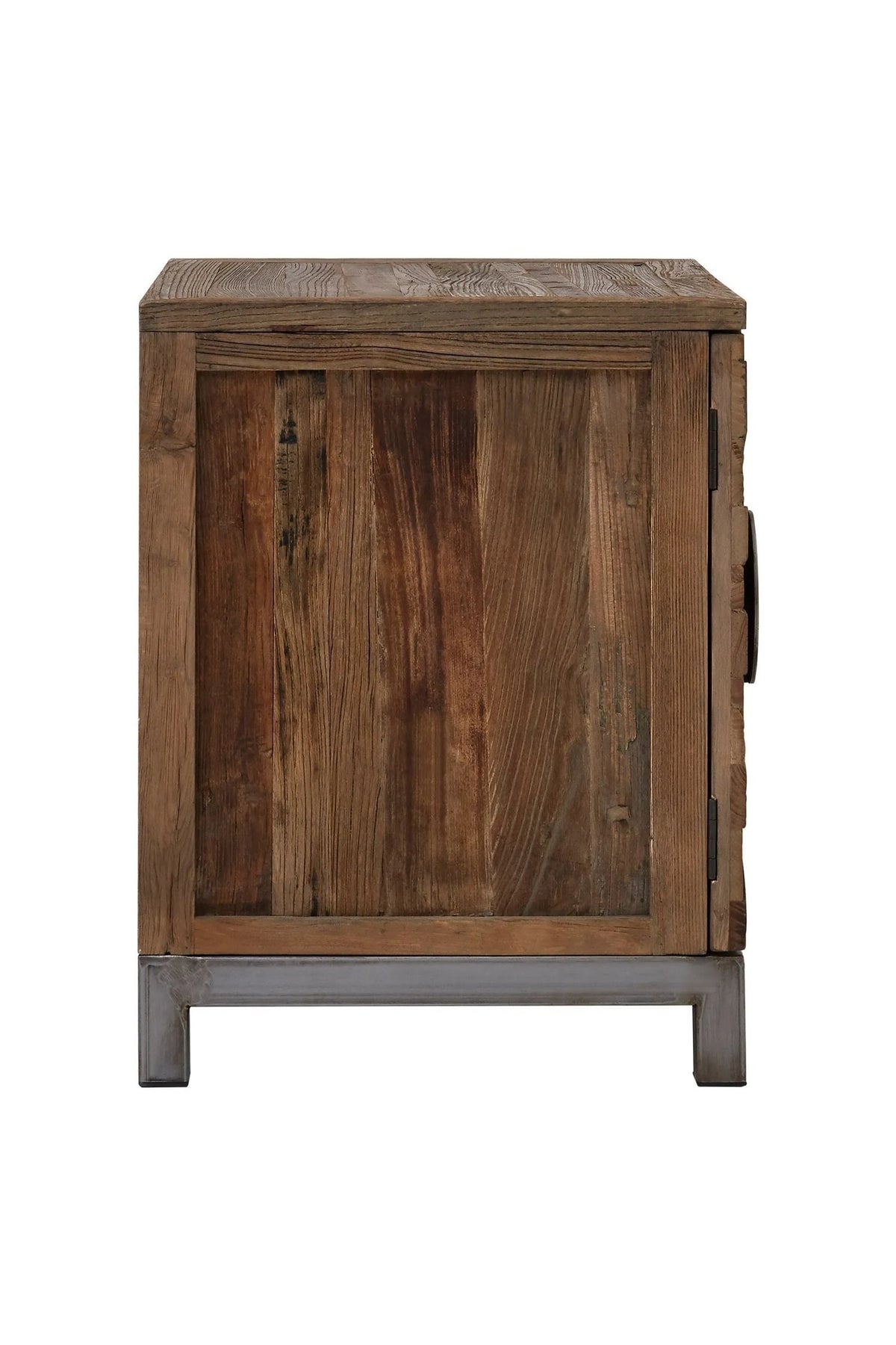 Oro Small Recycled Elm Wood 2 Door Cabinet