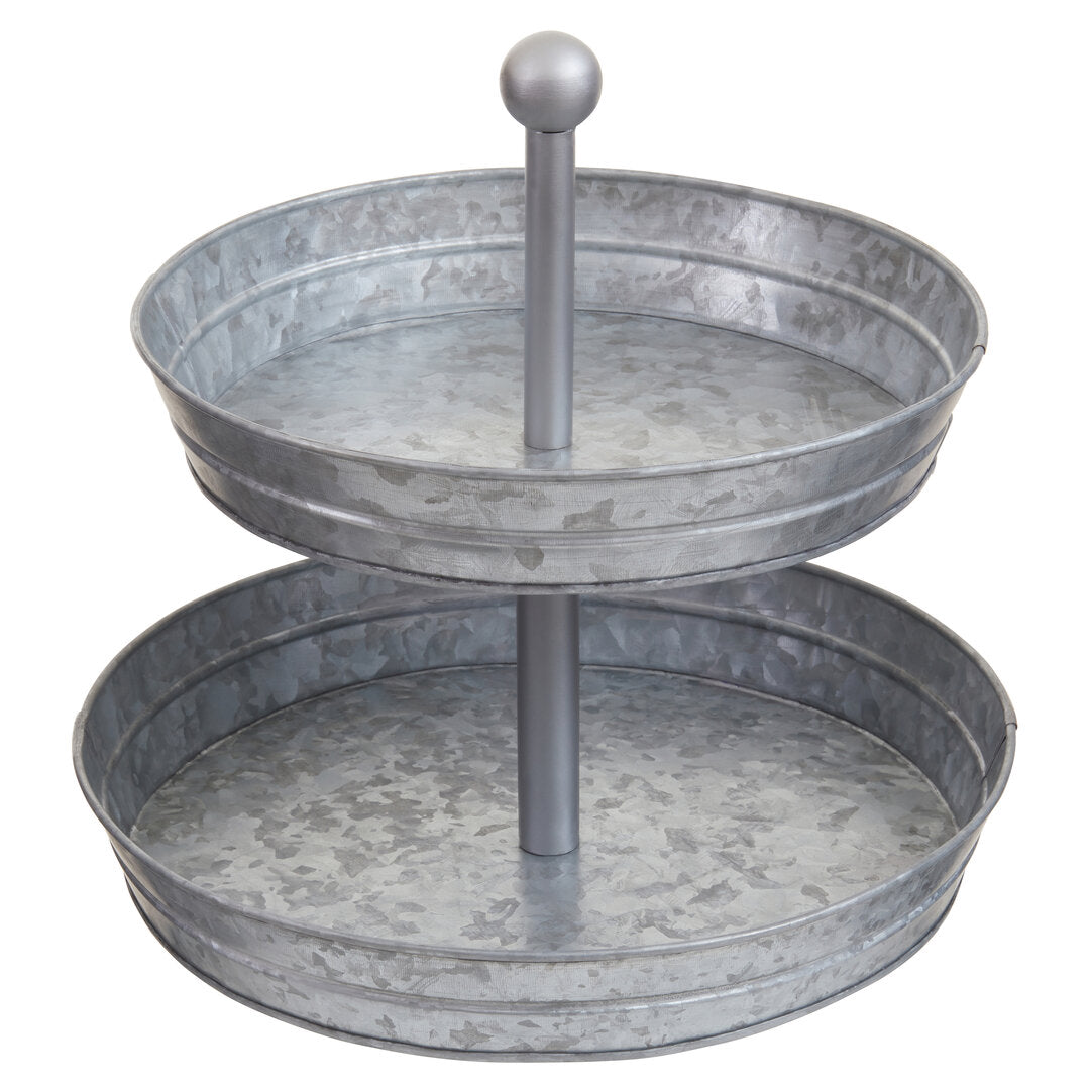 Estate Two Tier Galvanised Steel Cake Stand