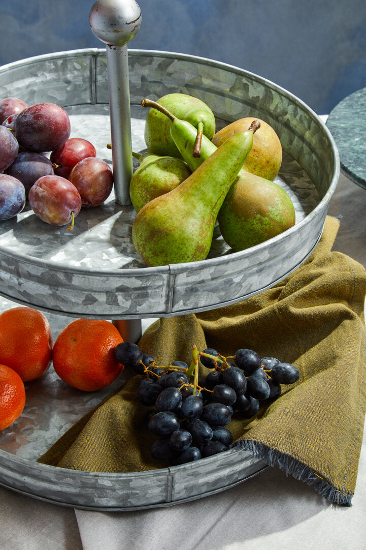 Estate Two Tier Galvanised Steel Cake Stand