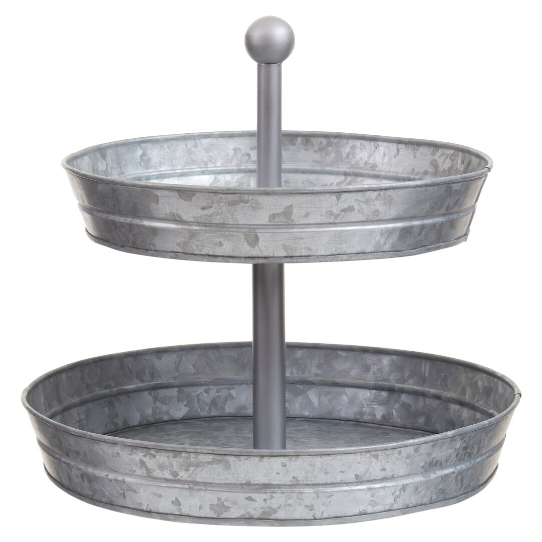 Estate Two Tier Galvanised Steel Cake Stand