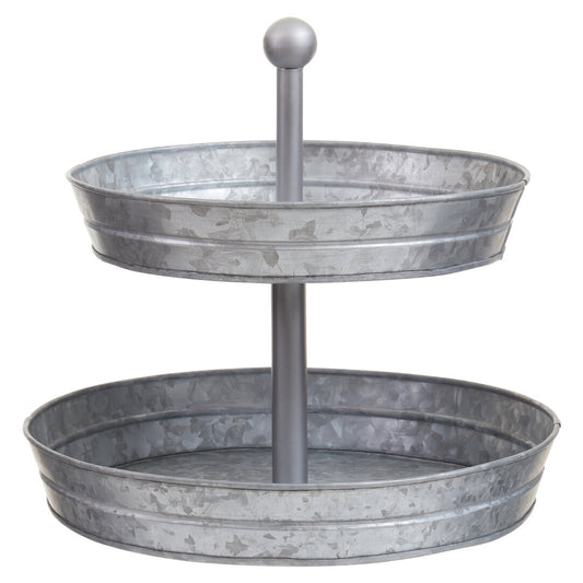 Estate Two Tier Galvanised Steel Cake Stand