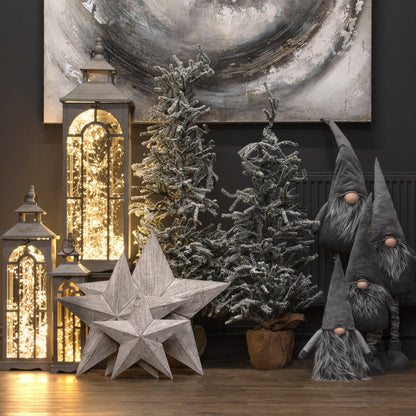 Set Of Three Wooden Lanterns With Archway Design - Lanterns from the Quanta Home collection.