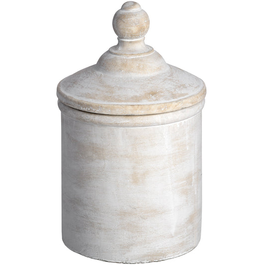 Large Antique White Cannister - Storage Boxes from the Quanta Home collection.