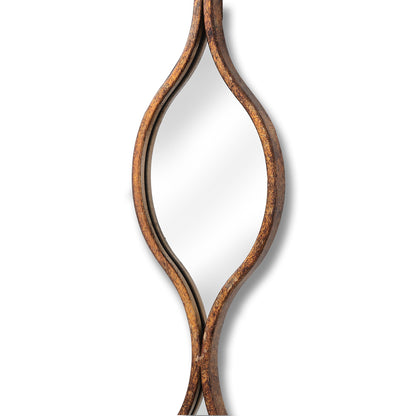 Decorative Hanging Gold Mirror - Wall Mirrors from the Quanta Home collection.