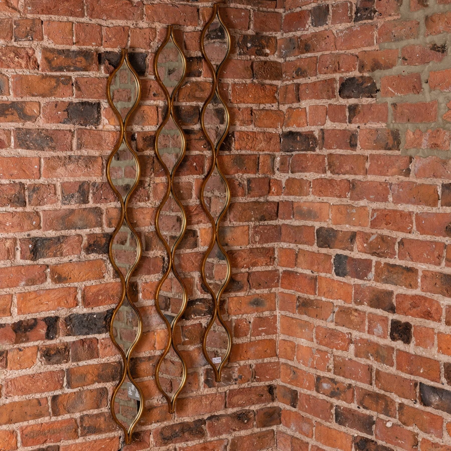 Decorative Hanging Gold Mirror - Wall Mirrors from the Quanta Home collection.