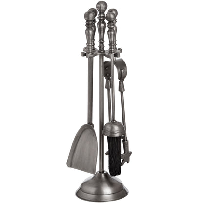 Traditional Companion Set In Antique Pewter - Companion Sets & Accessories from the Quanta Home collection.
