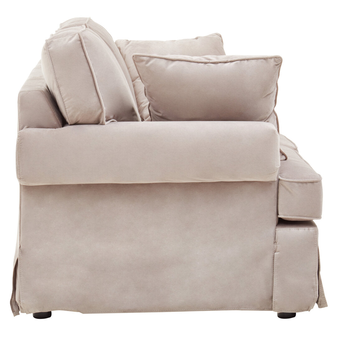 Windsor Two Seat Mink Velvet Sofa