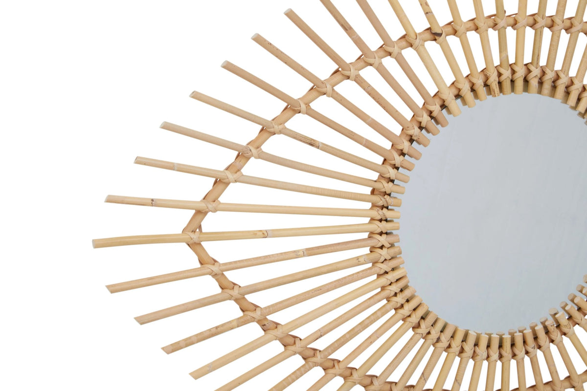 Rinjani Natural Rattan Eye Shape Wall Mirror