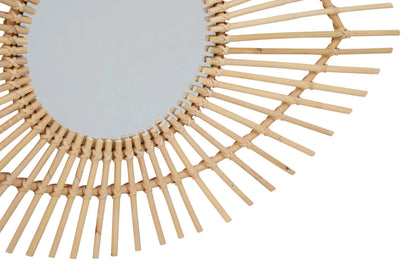 Rinjani Natural Rattan Eye Shape Wall Mirror