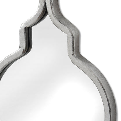 Silver Quarterfoil Decorative Hanging Mirror - Wall Mirrors from the Quanta Home collection.