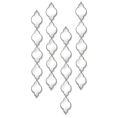 Silver Quarterfoil Decorative Hanging Mirror - Wall Mirrors from the Quanta Home collection.